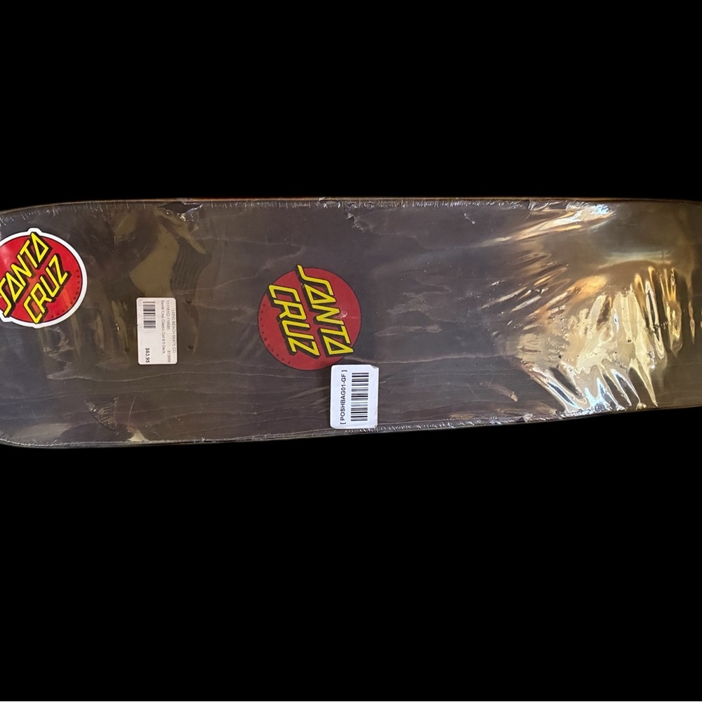 Santa Cruz Skateboards Black Deck with Red and Yellow Logos